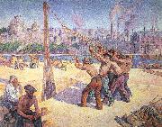 Luce, Maximilien The Pile Drivers oil painting on canvas